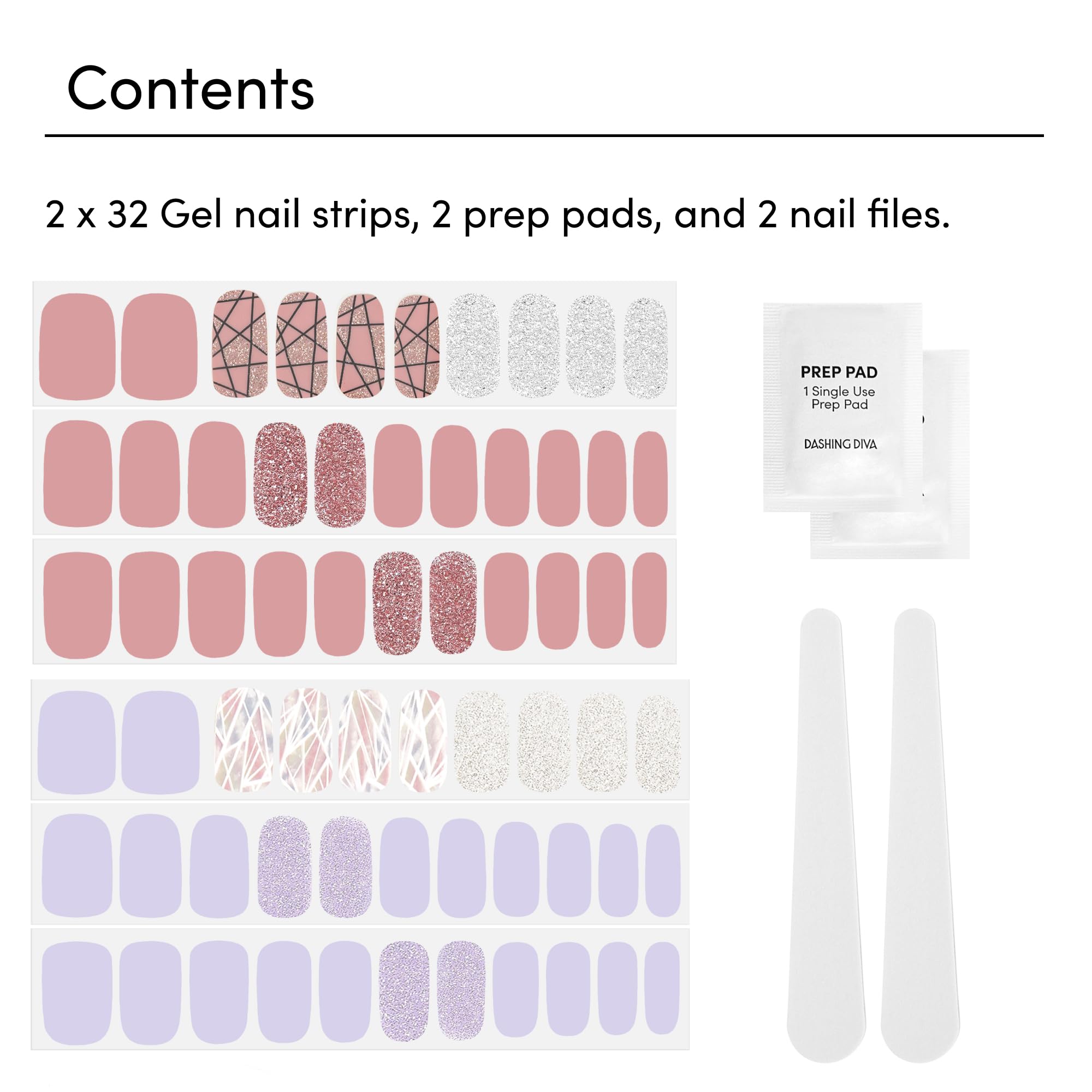 Dashing Diva Quick application nail strips enable fast mani in minutes.