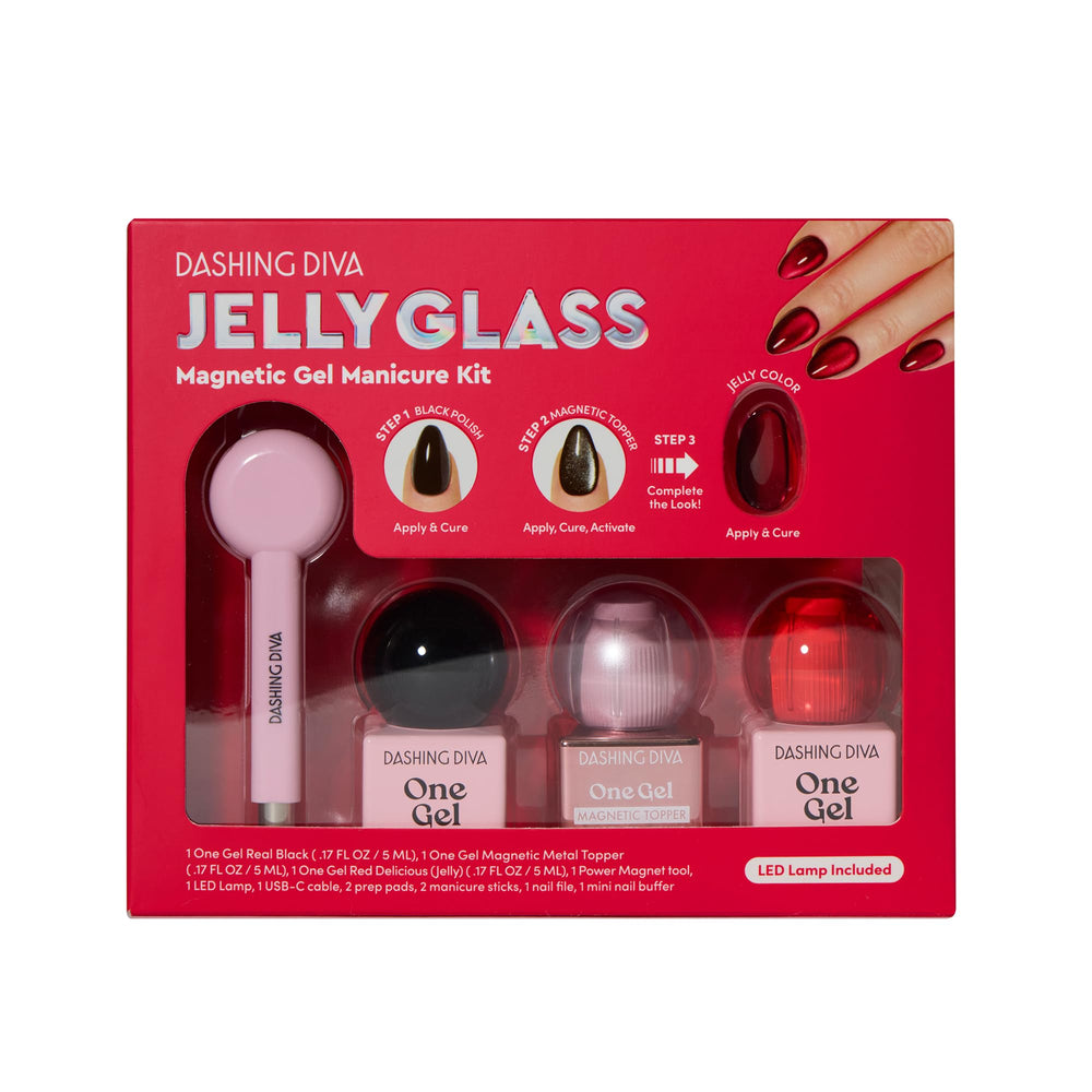Dashing Diva Real Black gel polish bottle offers bold, glossy color.