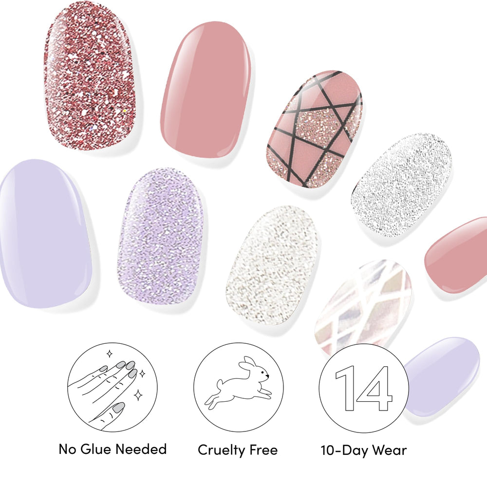 Dashing Diva UV-free nail strips avoid UV exposure during wear.