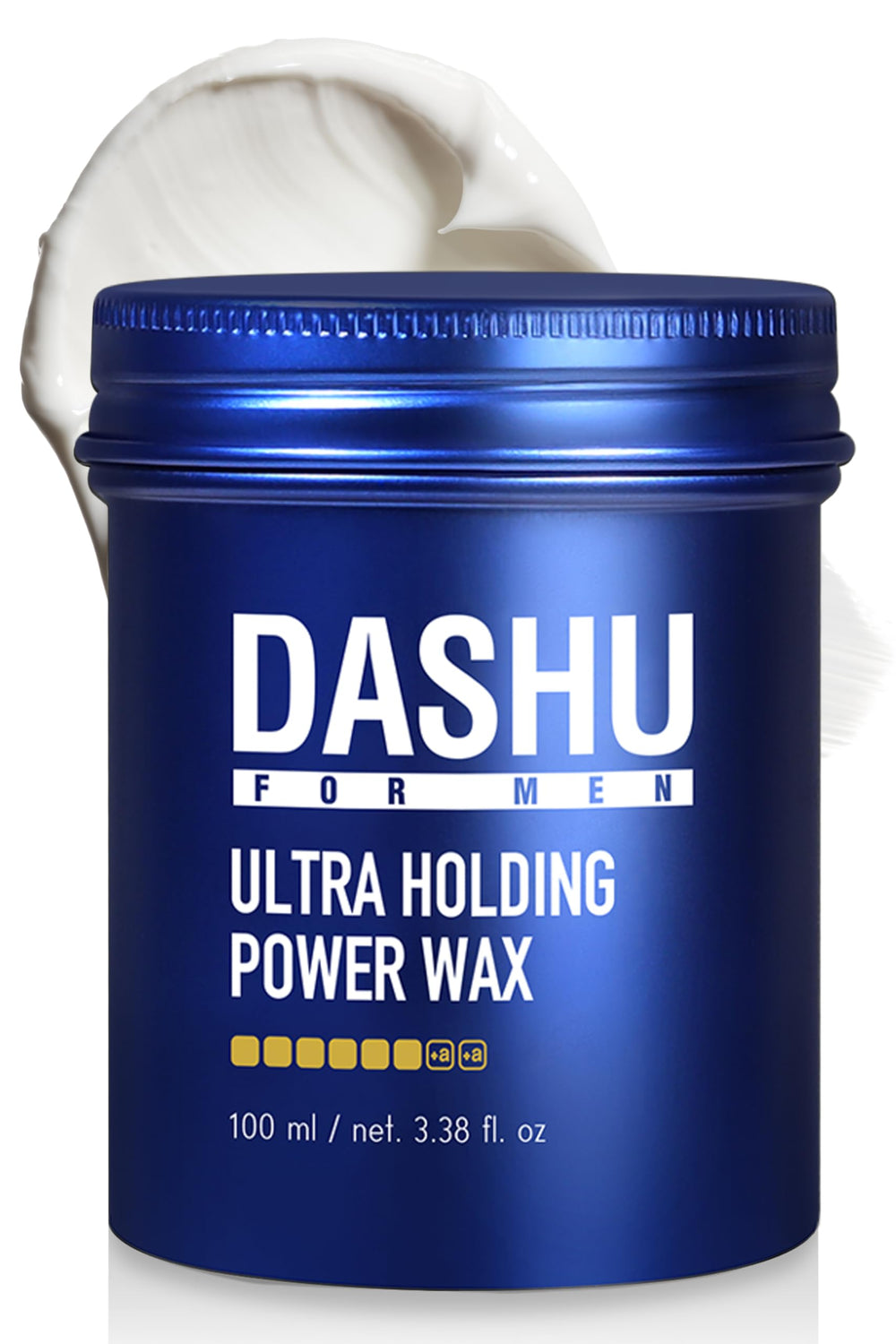 DASHU Ultra Holding Power Wax bottle shows long-lasting hold for sleek, controlled styling.