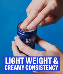 DASHU Ultra Holding Power Wax hair styling action captures smooth comb-through and firm hold.