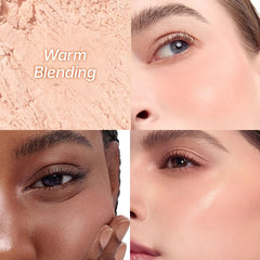Dasique Blending Mood Cheek 01 texture closeup shows creamy, smooth powder texture.