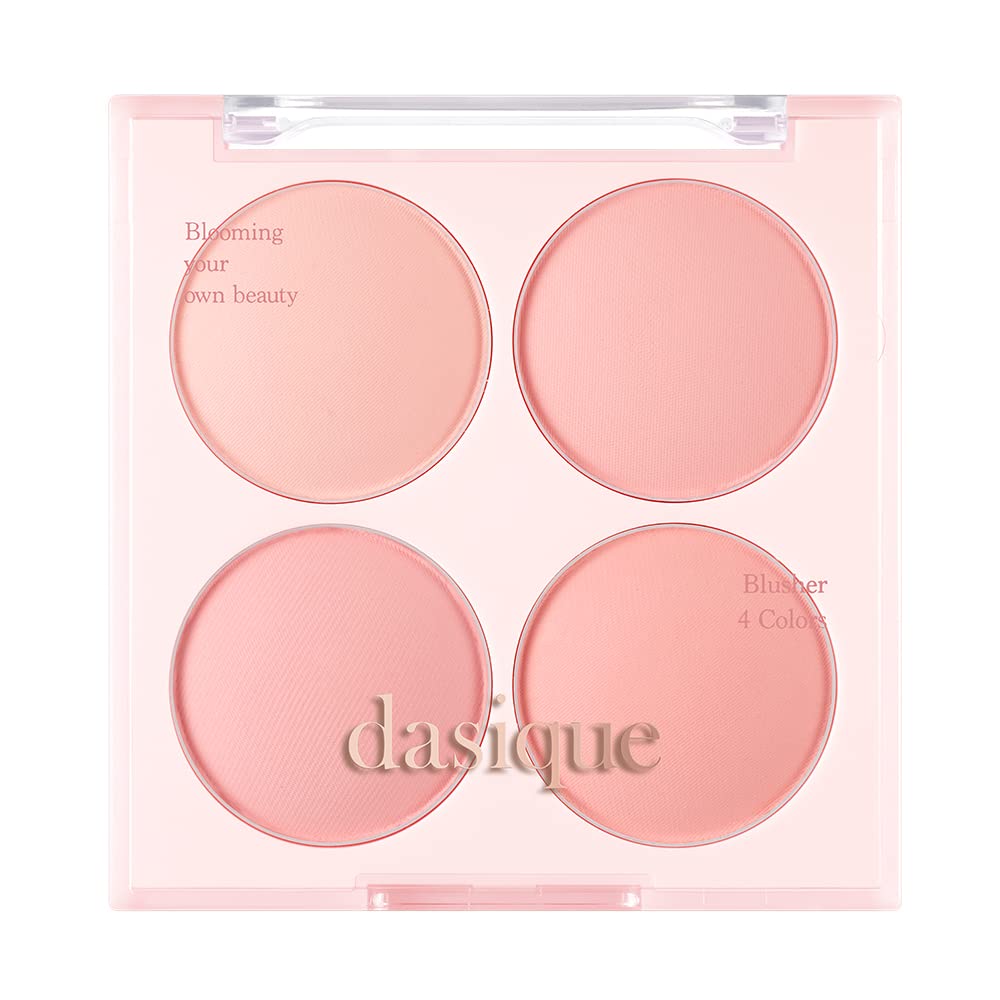 Dasique Blending Mood Cheek #07 Candy Berry palette closed showing four warm pink tones for a soft flush