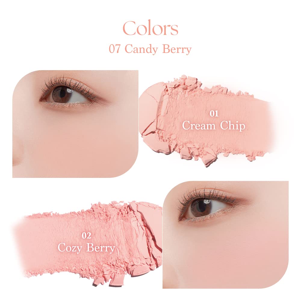 Dasique Blending Mood Cheek Candy Berry swatches reveal four shades for effortless blending and natural glow