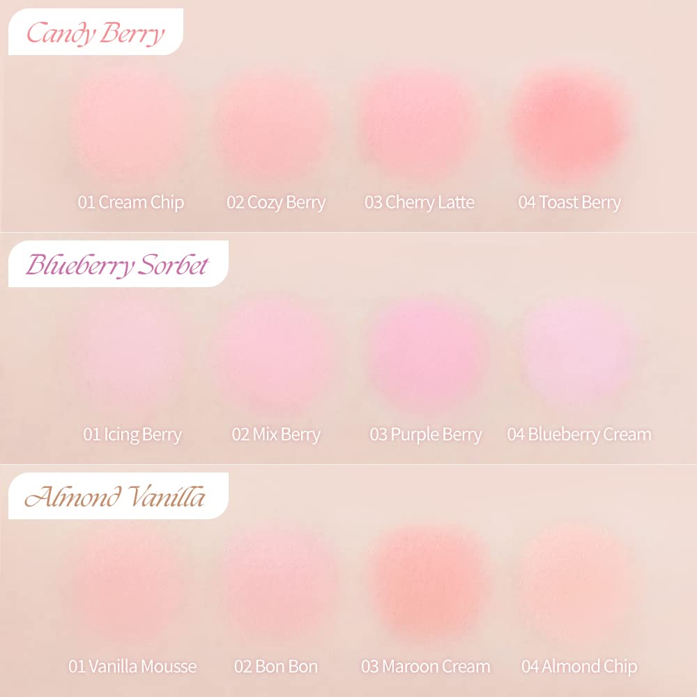 Dasique Blending Mood Cheek 08 Blueberry Sorbet compact and brush-friendly to streamline makeup.