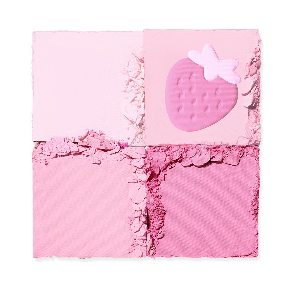 Dasique Blending Mood Cheek Berry Smoothie closeup palette swatch for universal pink glow.