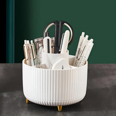 DASITON five-slot makeup organizer keeping brushes and liners neatly separated.