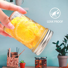 Datttcc clear glass mason jar showcases homemade jams for easy identification