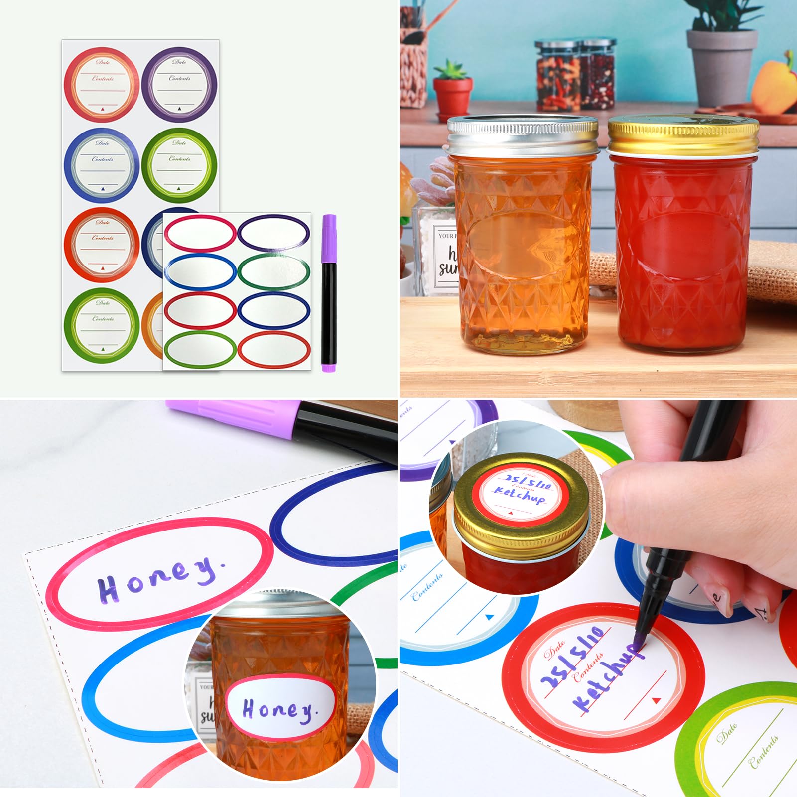 Datttcc labeling pen and sponge brush simplify jar labeling for pantry use
