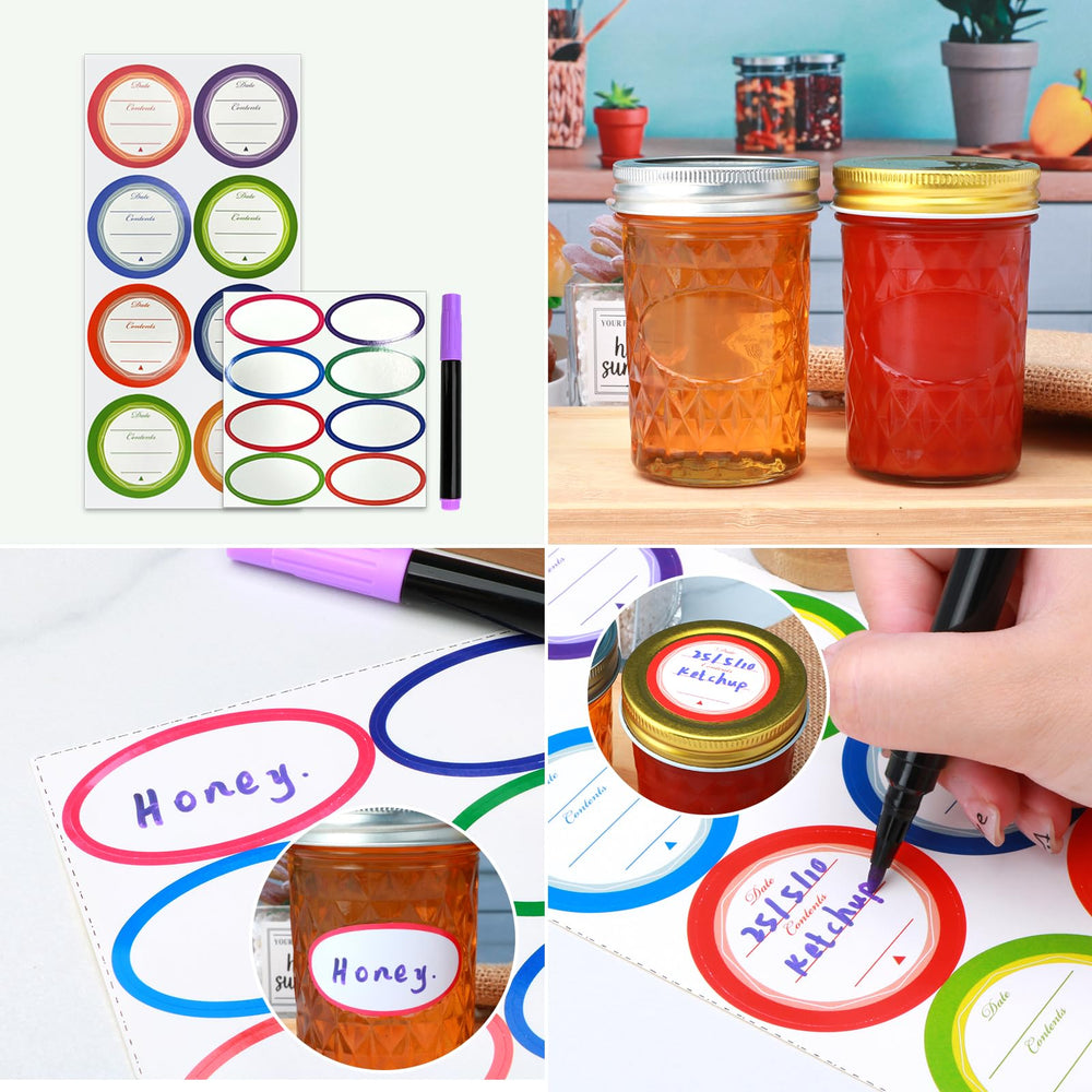 Datttcc labeling pen and sponge brush simplify jar labeling for pantry use