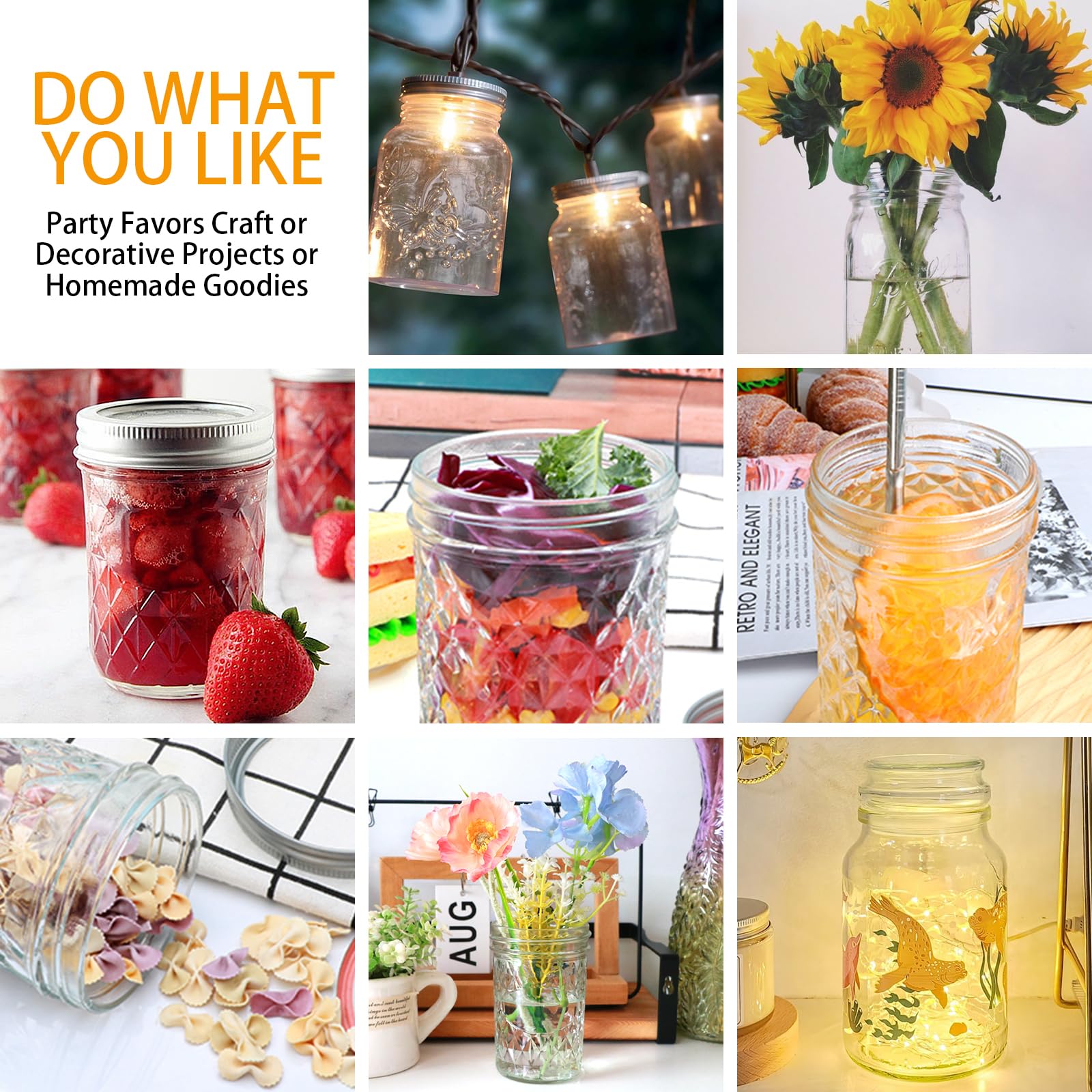 Datttcc wedding favors kit with jars and lids for elegant party keepsakes