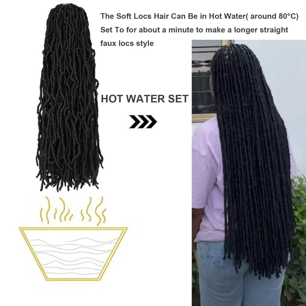 Datuoda Soft Locs 24inch hot-water setting option for versatile styling