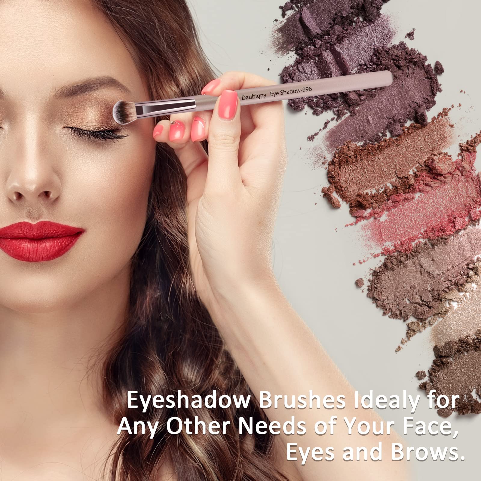 Daubigny angled brow eyeliner brush for defined brows and lines