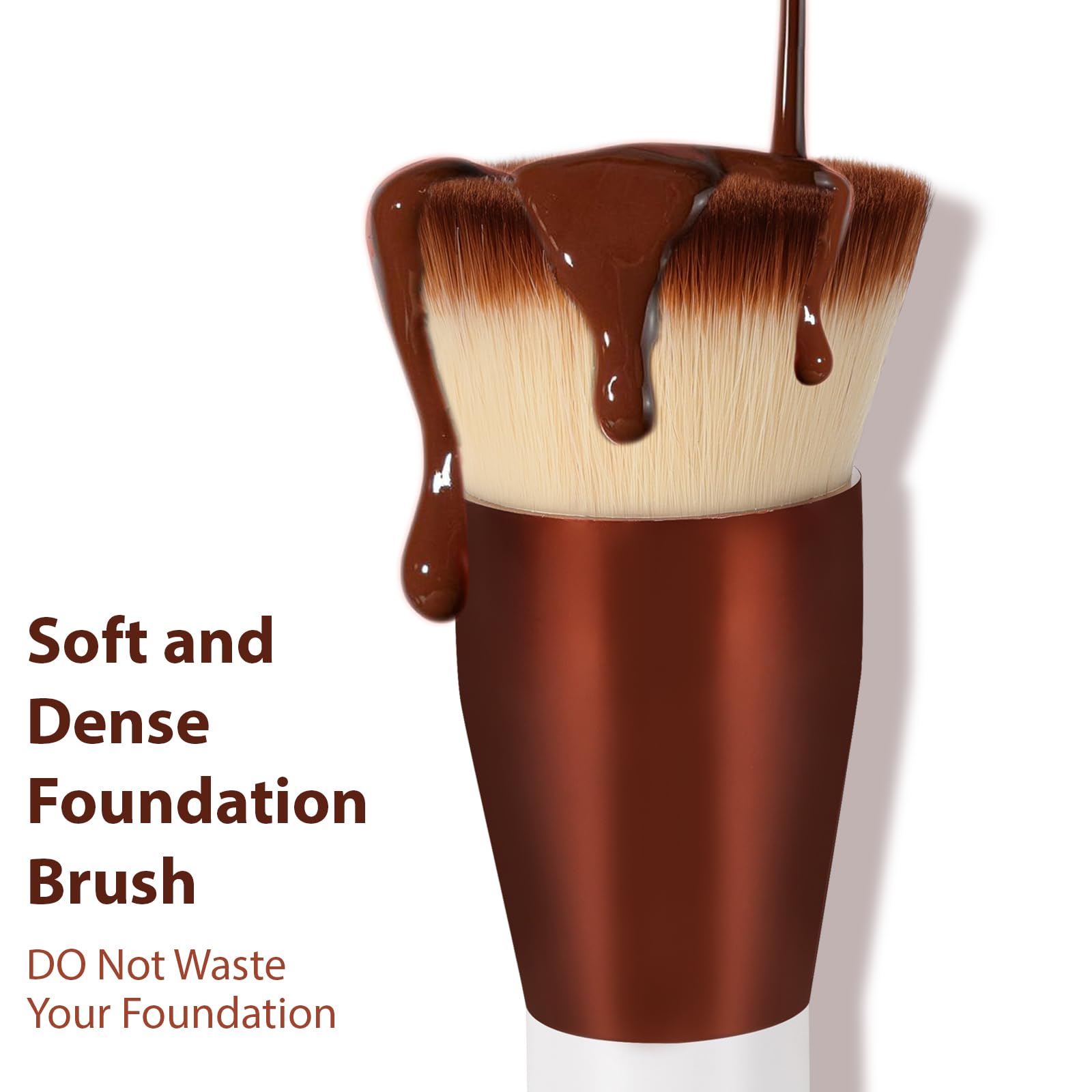 Daubigny foundation brush blending action demonstrates seamless finish with liquids