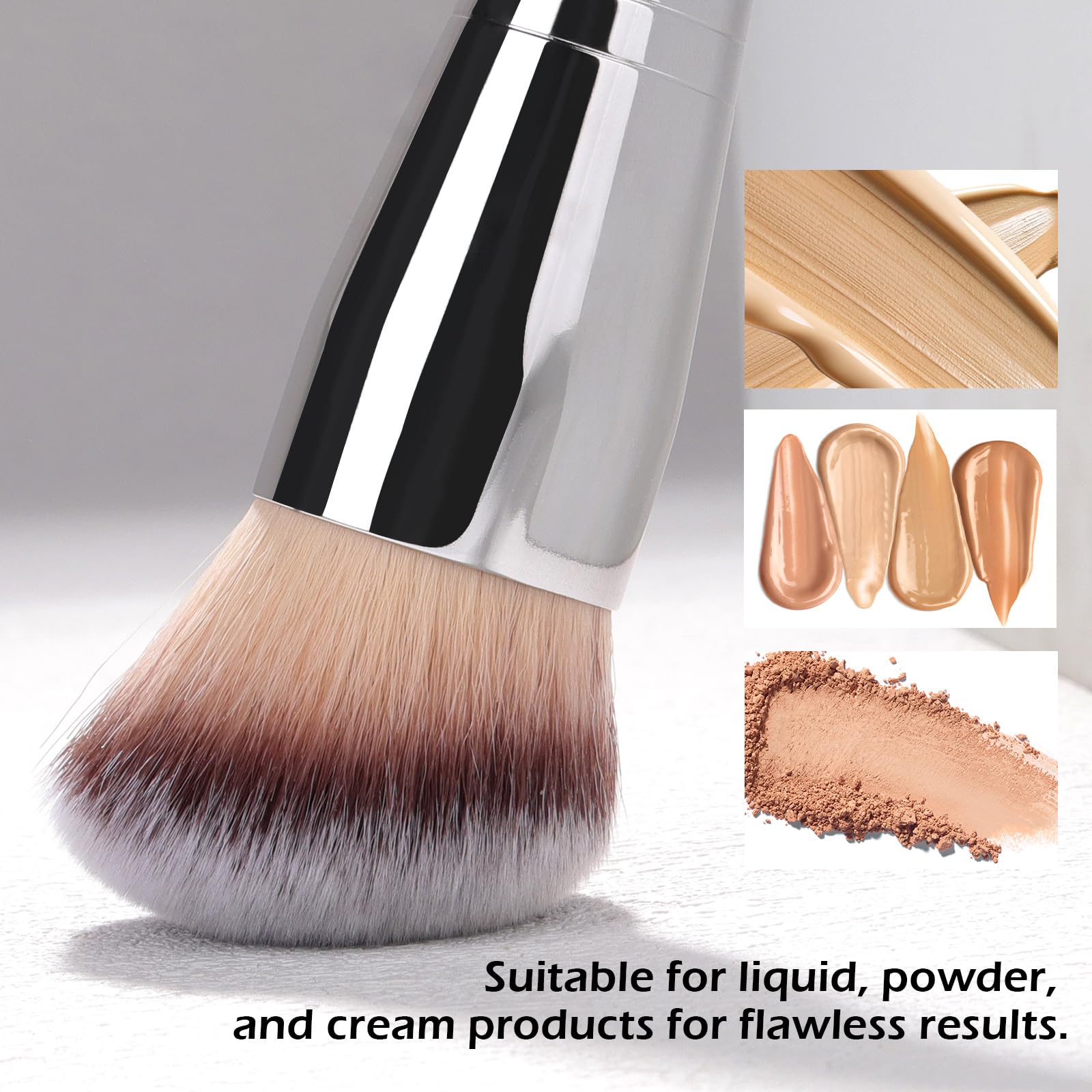 Daubigny rounded tapered brush head ideal for flawless blending and airbrushed finish.