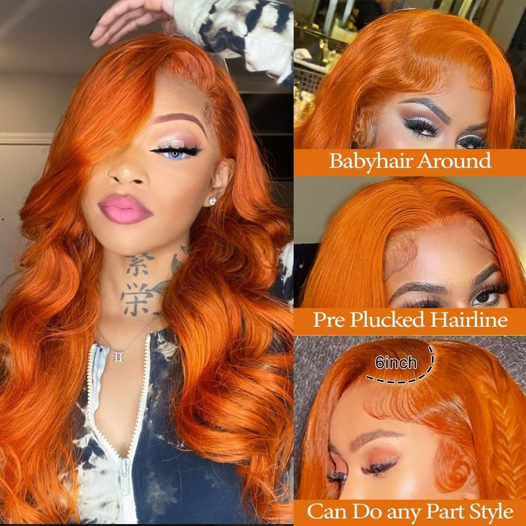 Daules orange ginger hair color close-up highlights vibrant shade and natural luster