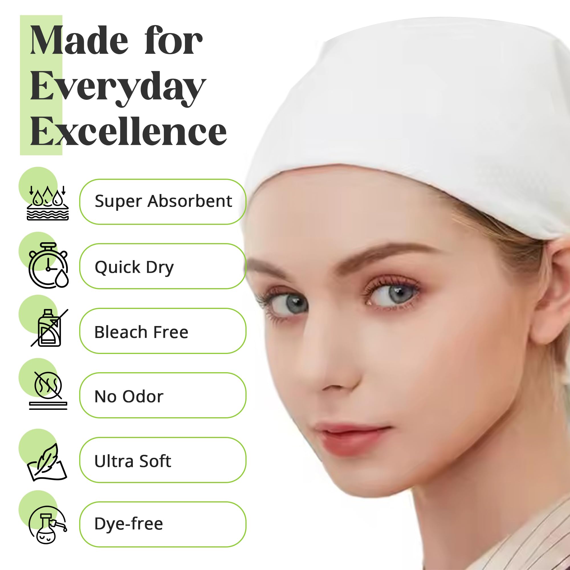 DAVELEN 32x16-inch towels offering large coverage for hair, face, and body treatments.