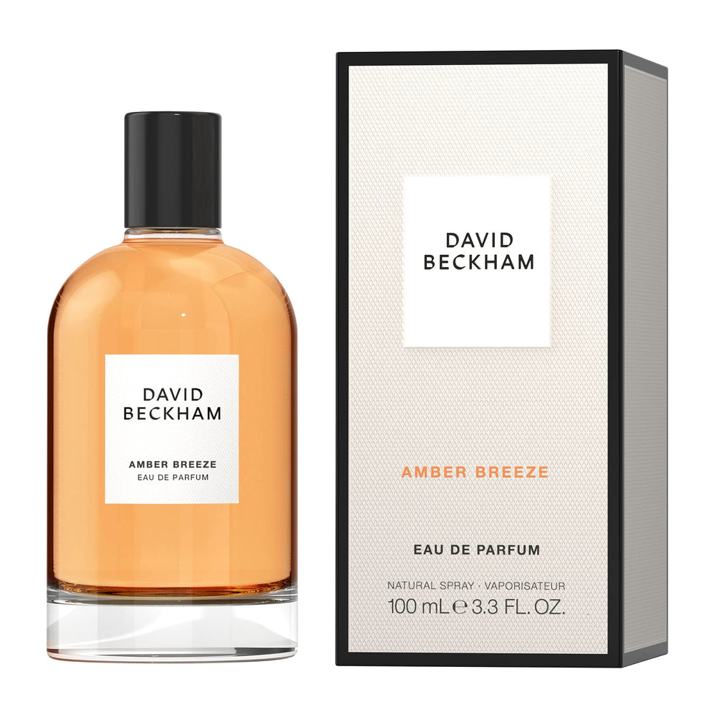 David Beckham Amber Breeze packaging box conveys gift-ready presentation and travel-friendly size.
