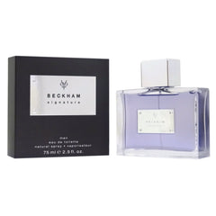 David Beckham Signature for Men EDT pour shot suggesting a long-lasting, versatile fragrance