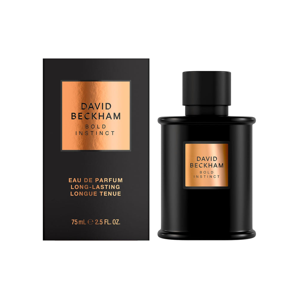 David Beckham Bold Instinct nutmeg detail conveying warm spice and masculine edge.