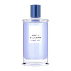 David Beckham Classic Blue EDT bottle in deep blue glass suggests everyday confidence.
