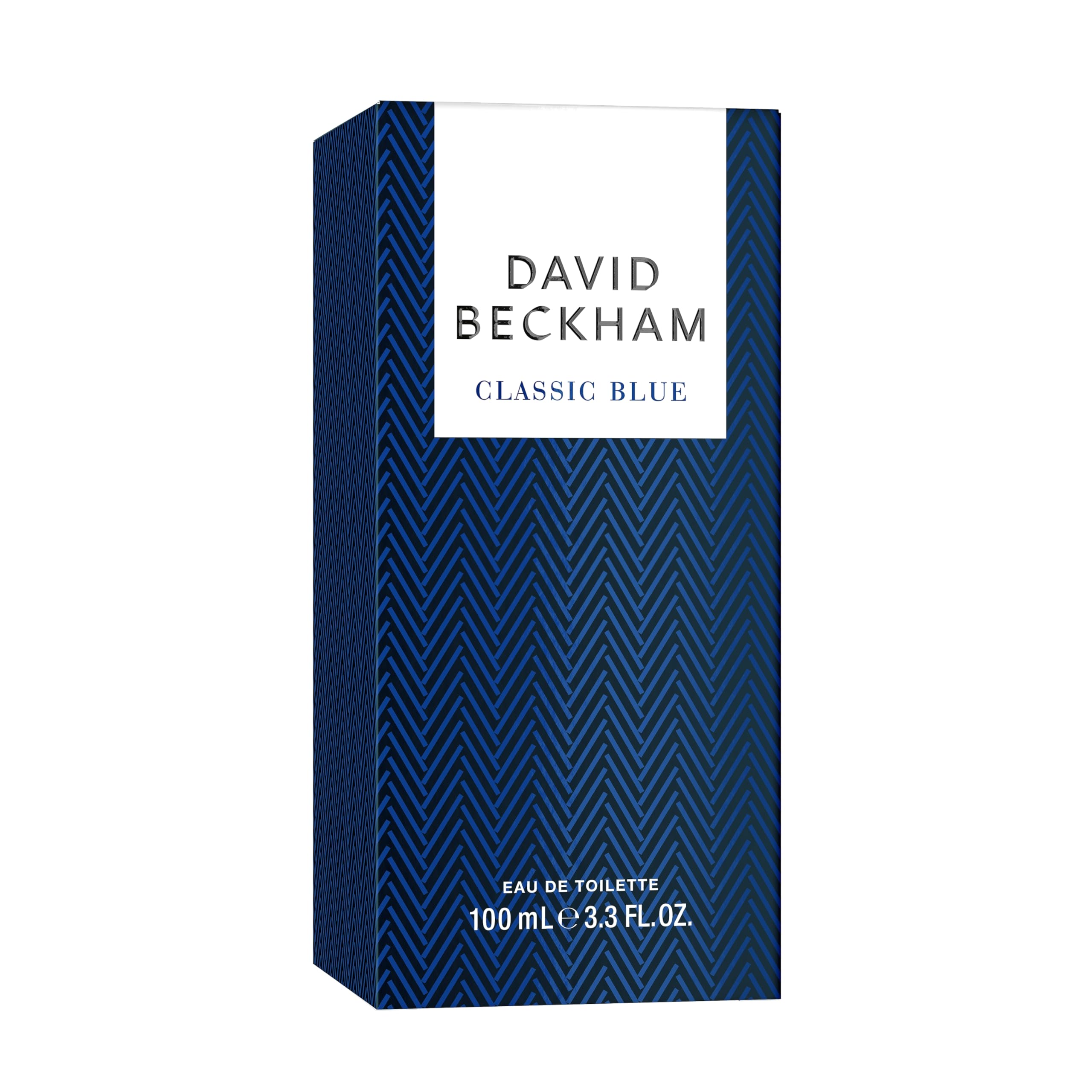 David Beckham Classic Blue glass texture signals premium presence for day or night.