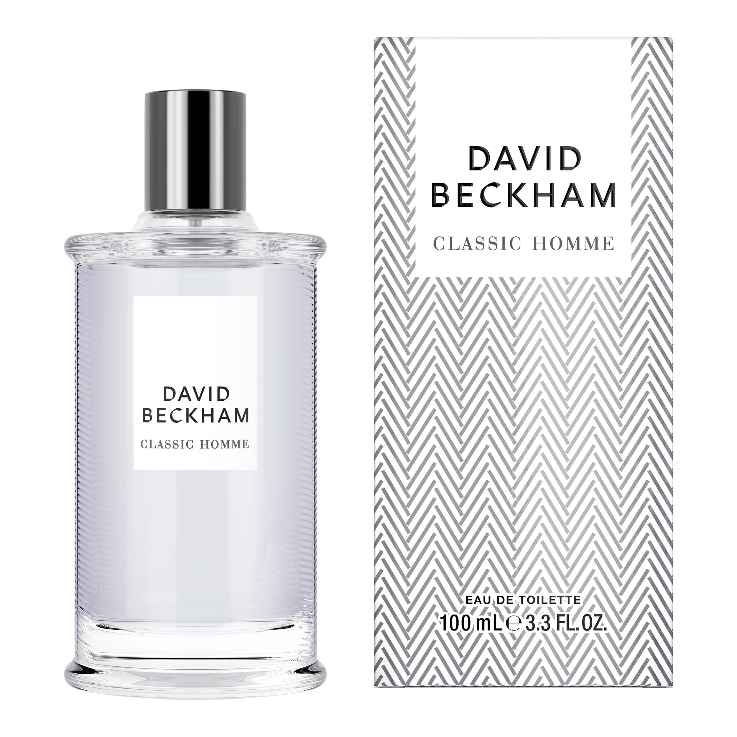 David Beckham Classic Homme EDT spray demonstrates easy application for daily wear.