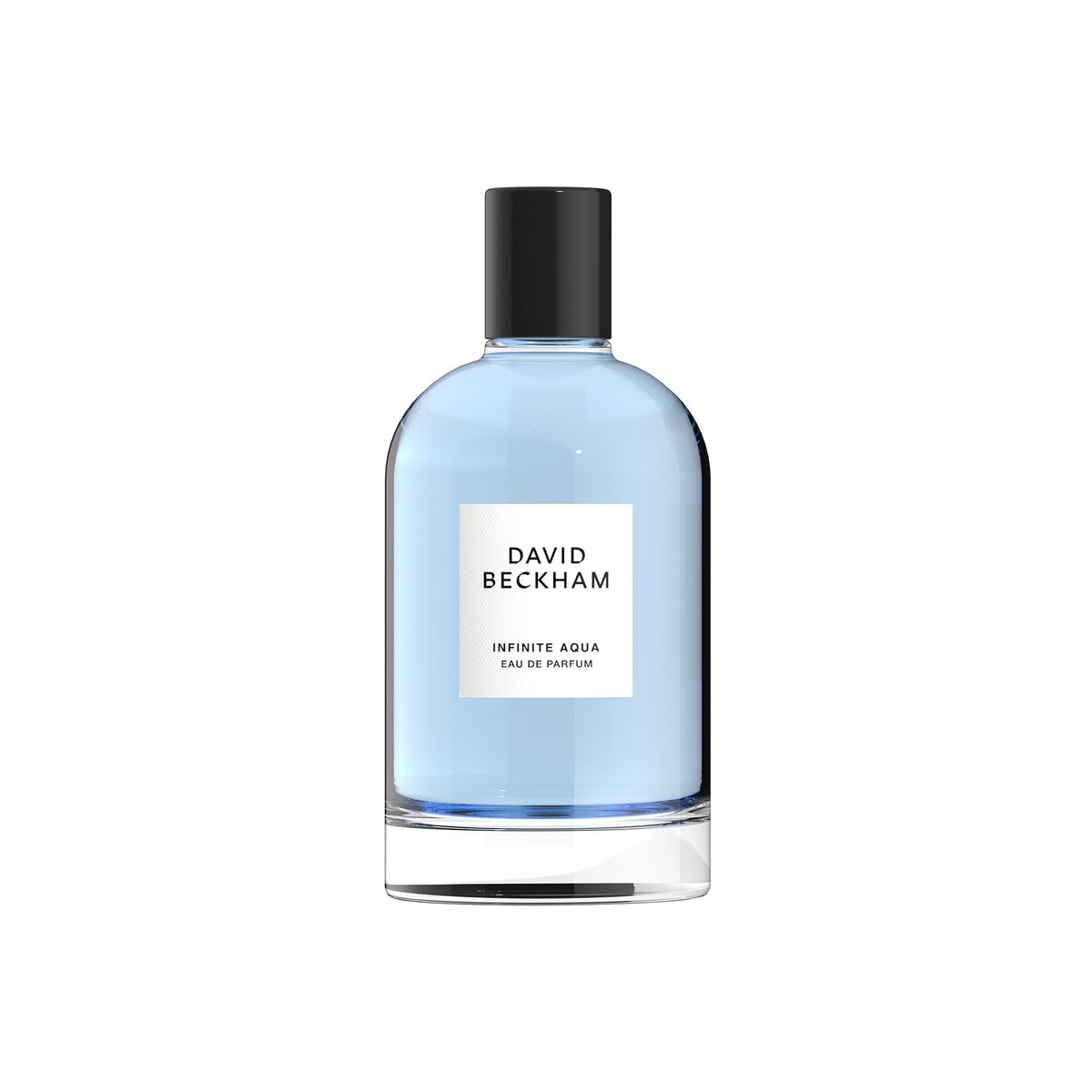 David Beckham Infinite Aqua bottle closeup, fresh citrus profile for daily wear