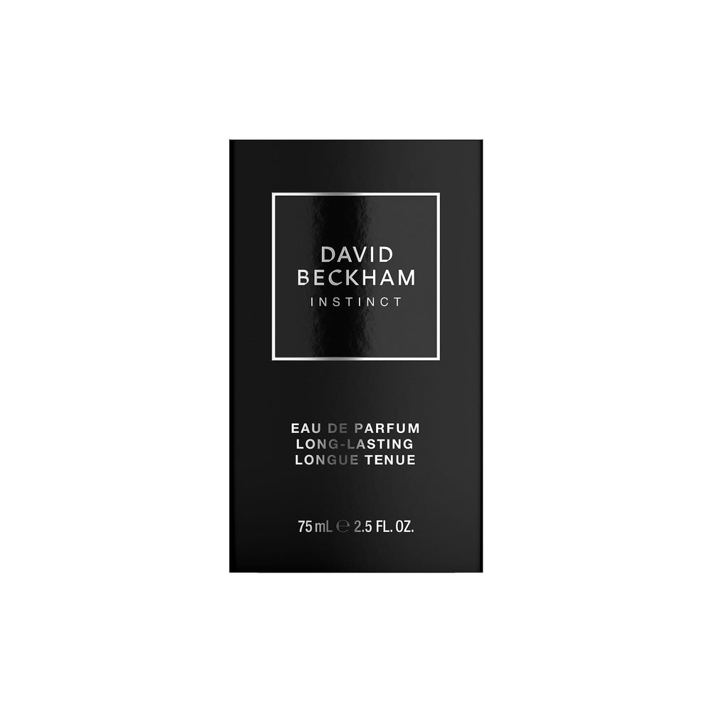 David Beckham Instinct packaging front—gift-ready presentation for him.