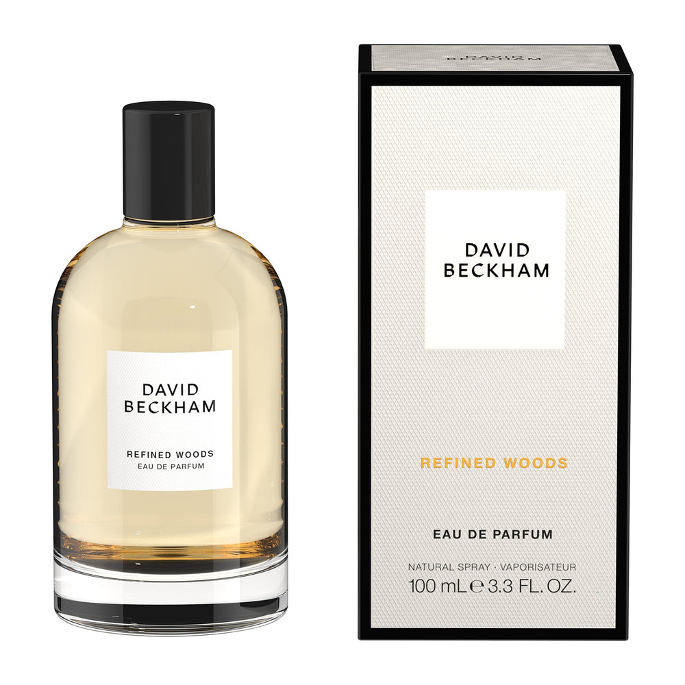 David Beckham Refined Woods cardamom note close-up evokes a spicy opening.