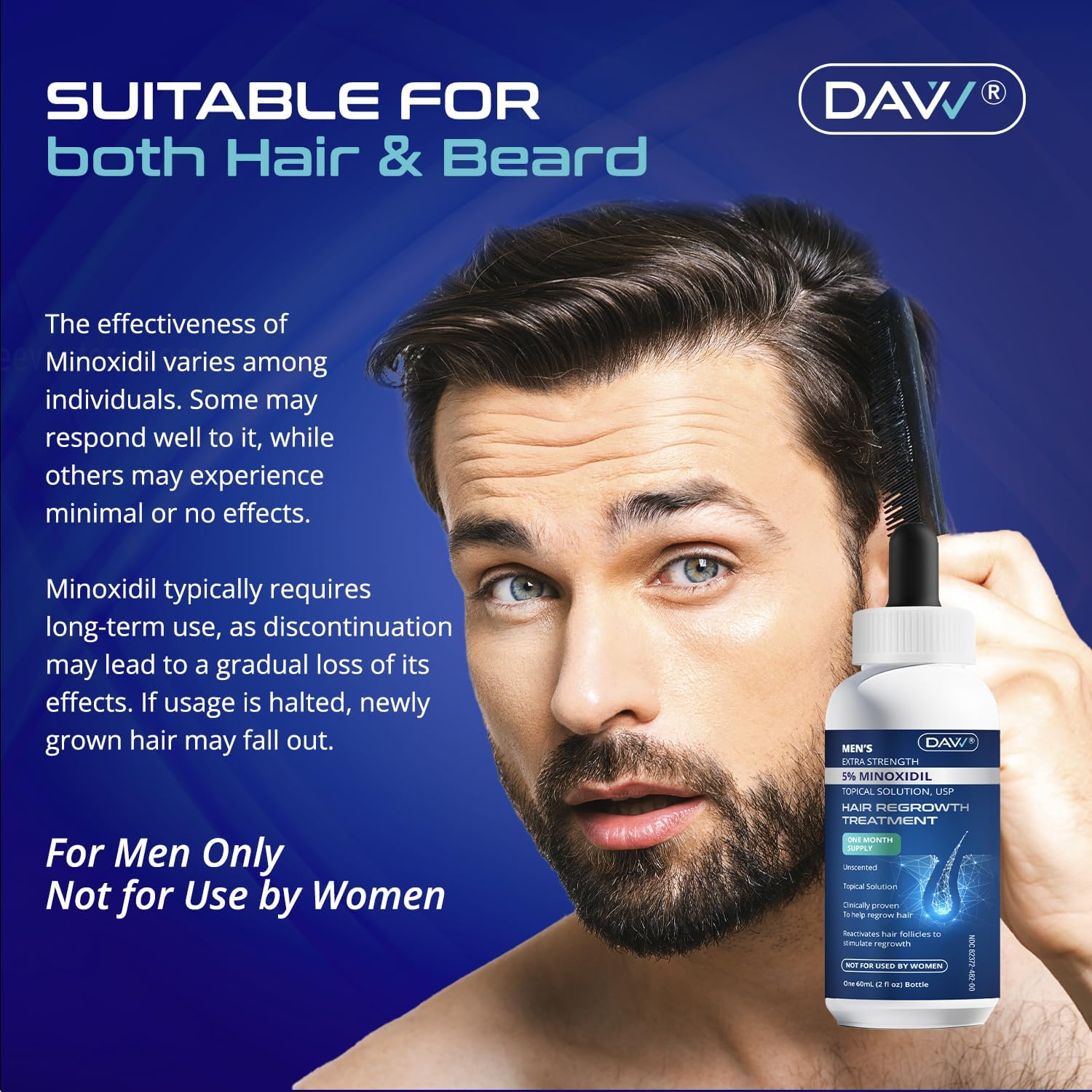 DAVV scalp-application area highlights thinning zones