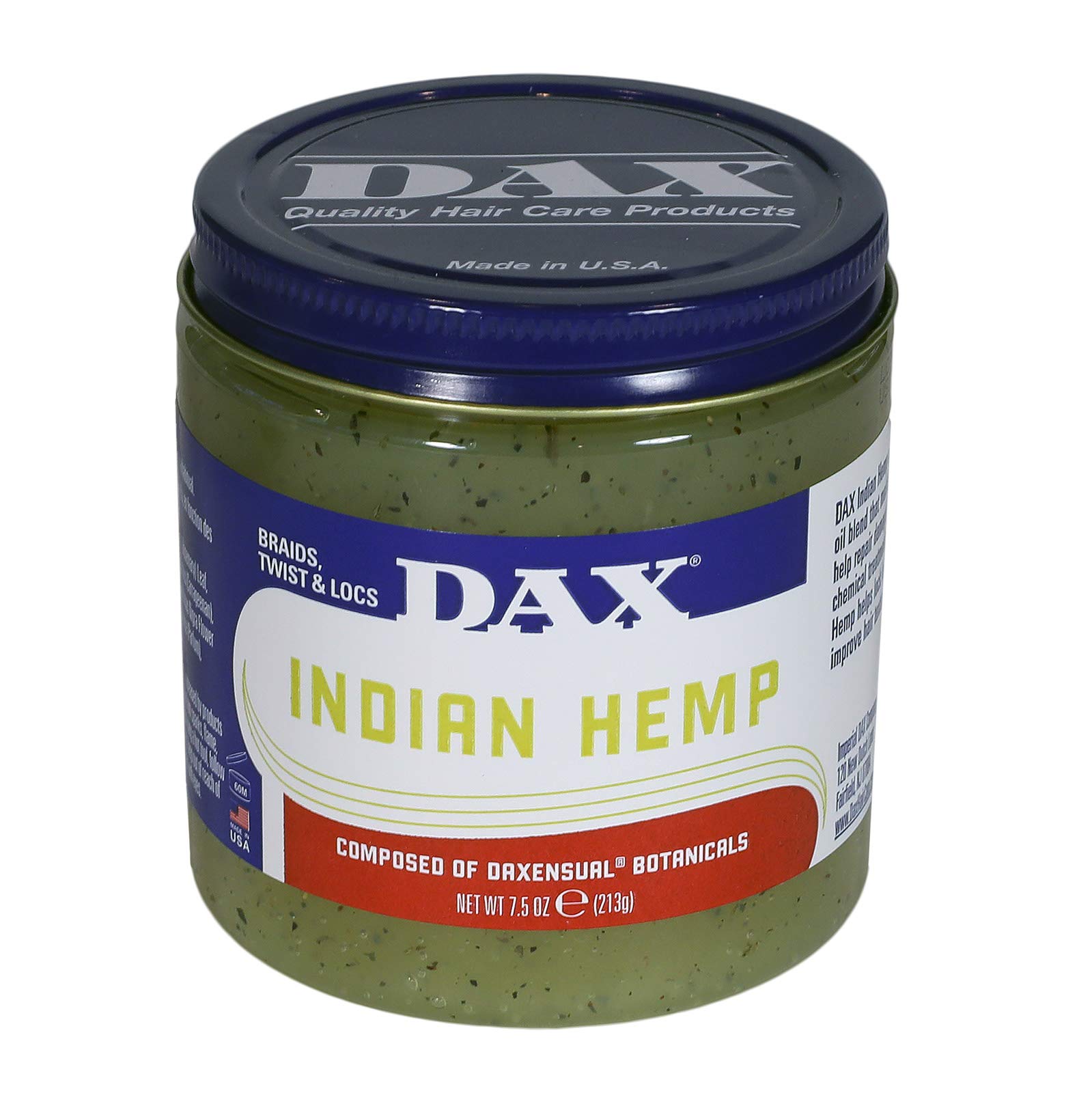 DAX Indian Hemp Unscented bottle for application, moisturizing and styling.