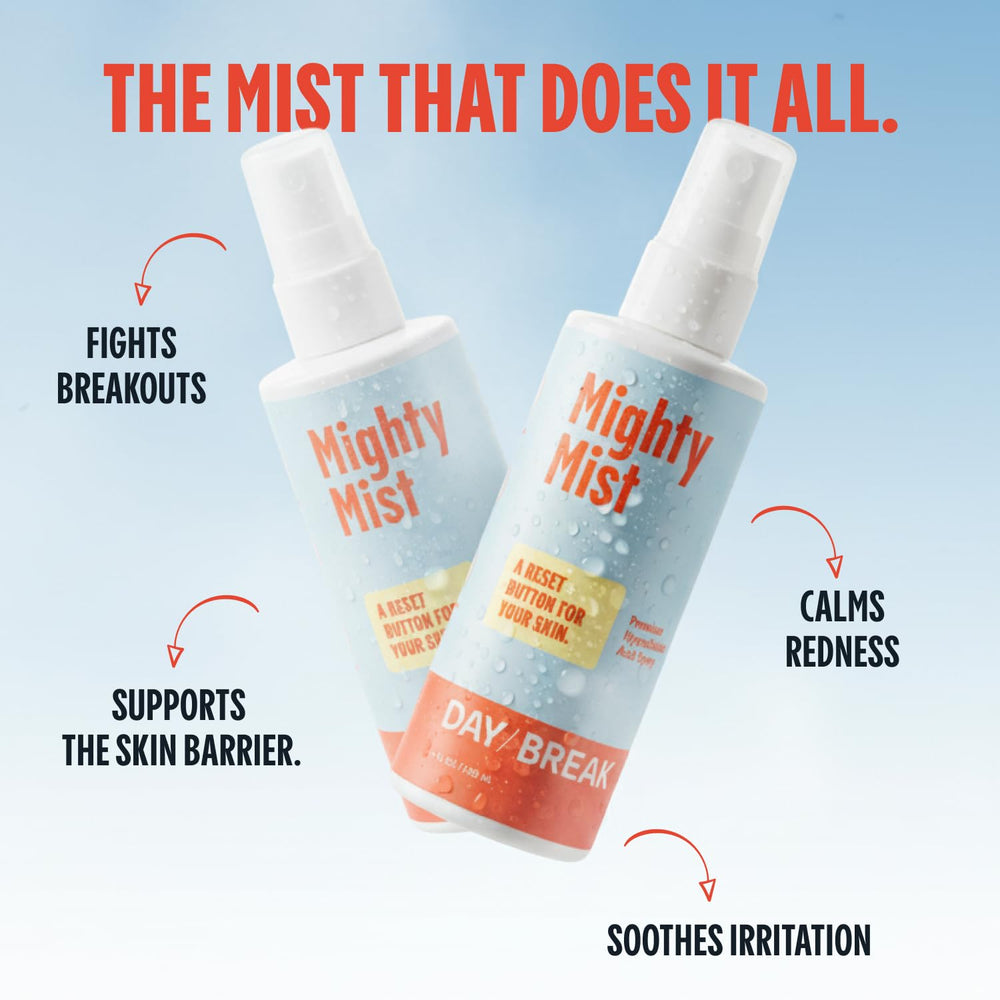 Daybreak Skincare Mighty Mist face-application for redness reduction and soothing mist