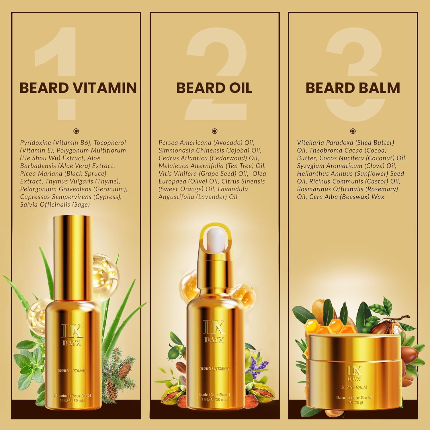 DayixCare beard kit long-beard-tips shows grooming suggestions for textured beards