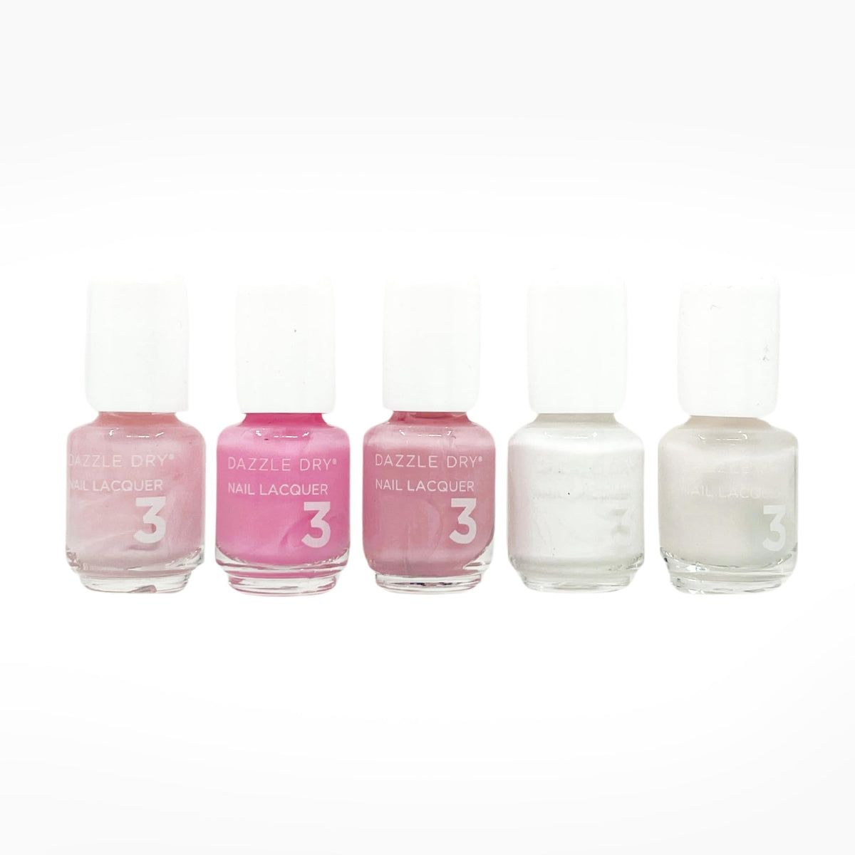 Dazzle Dry French Manicure Mini Flight highlights white tips for long-lasting, salon-quality nails