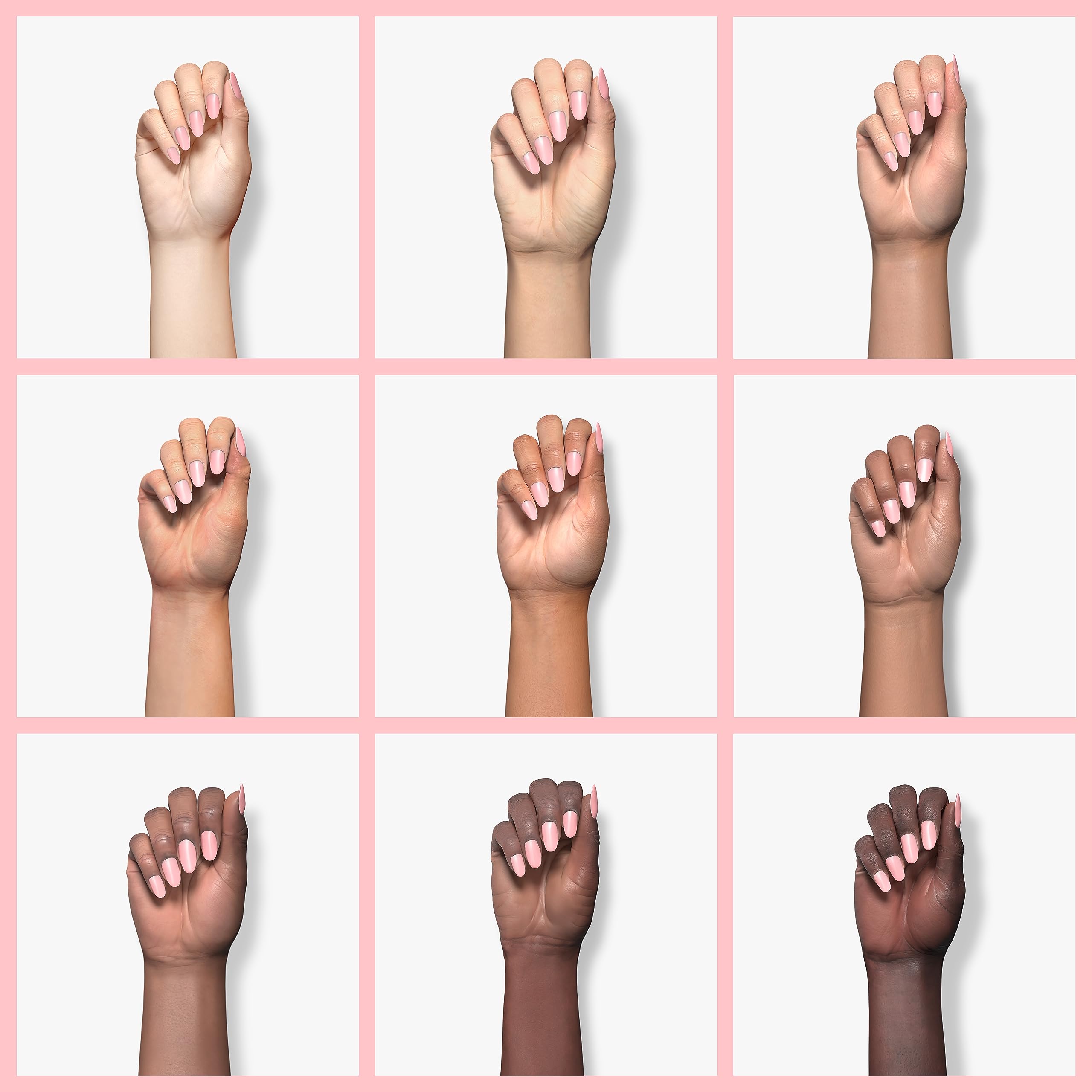 Dazzle Dry Peacefully Me manicure after five-minute air dry, chip-free finish.