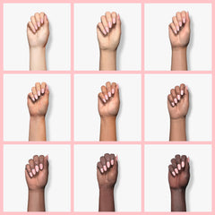 Dazzle Dry Peacefully Me manicure after five-minute air dry, chip-free finish.