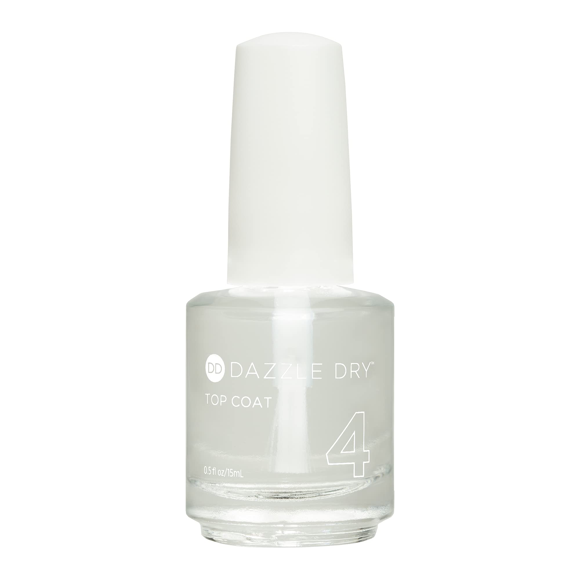Dazzle Dry Top Coat Step 4 bottle shows quick-dry finish for nails.