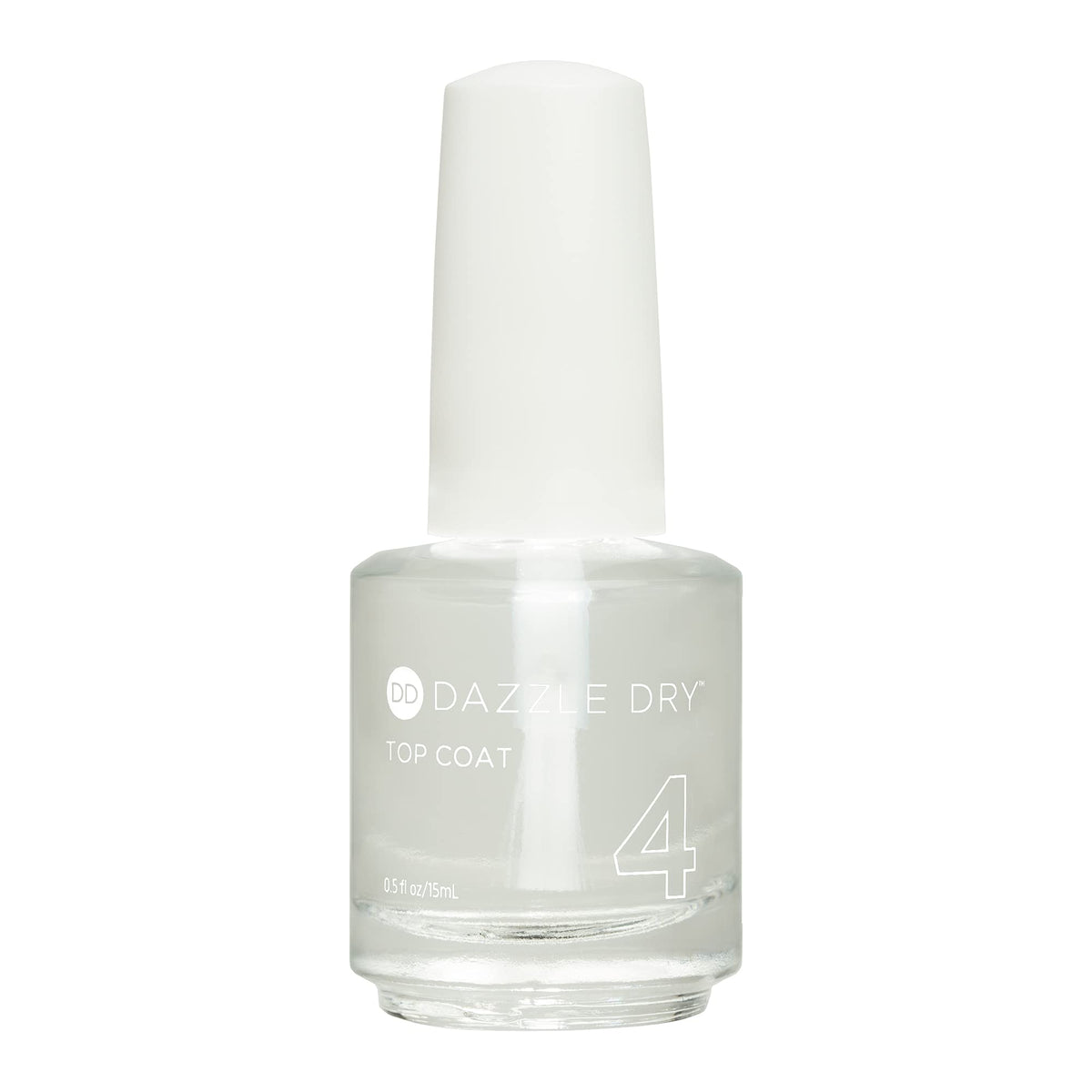 Dazzle Dry Top Coat Step 4 bottle shows quick-dry finish for nails.