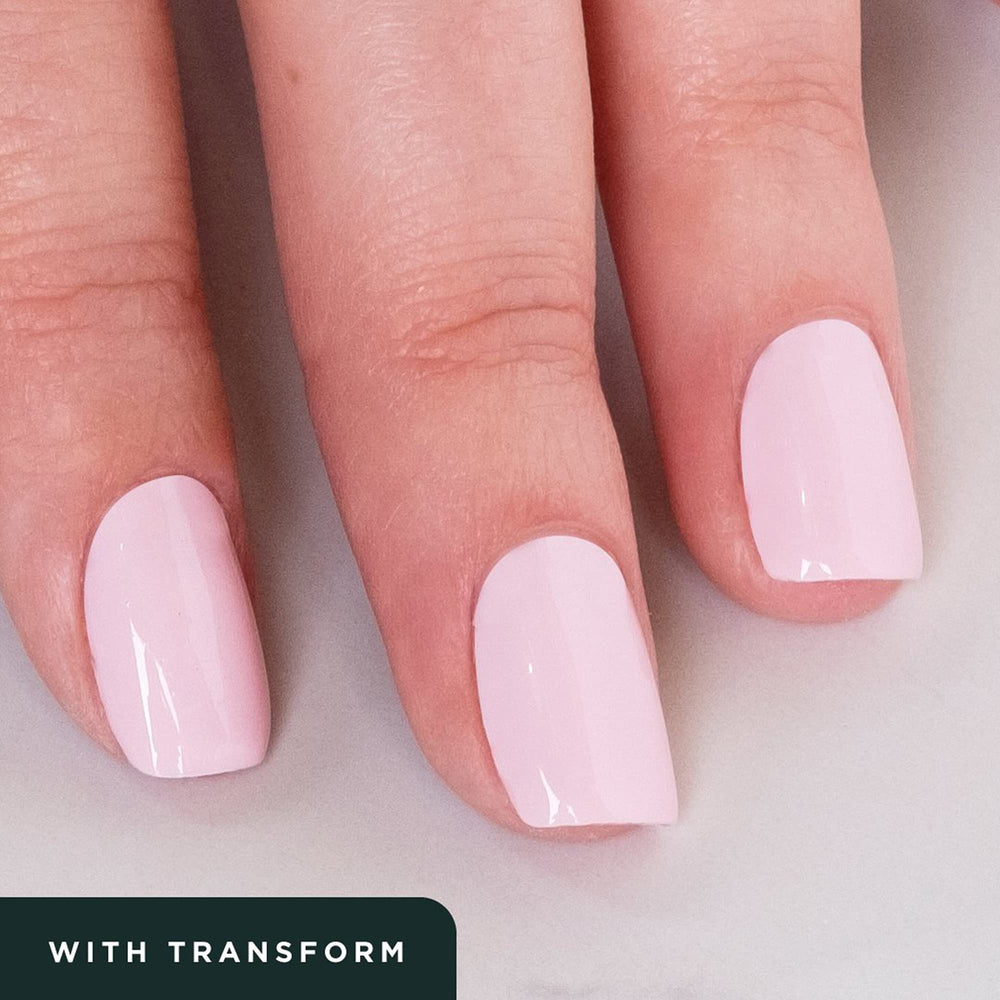 Dazzle Dry Transform Ridge Filler nails after image showing smooth, even finish.