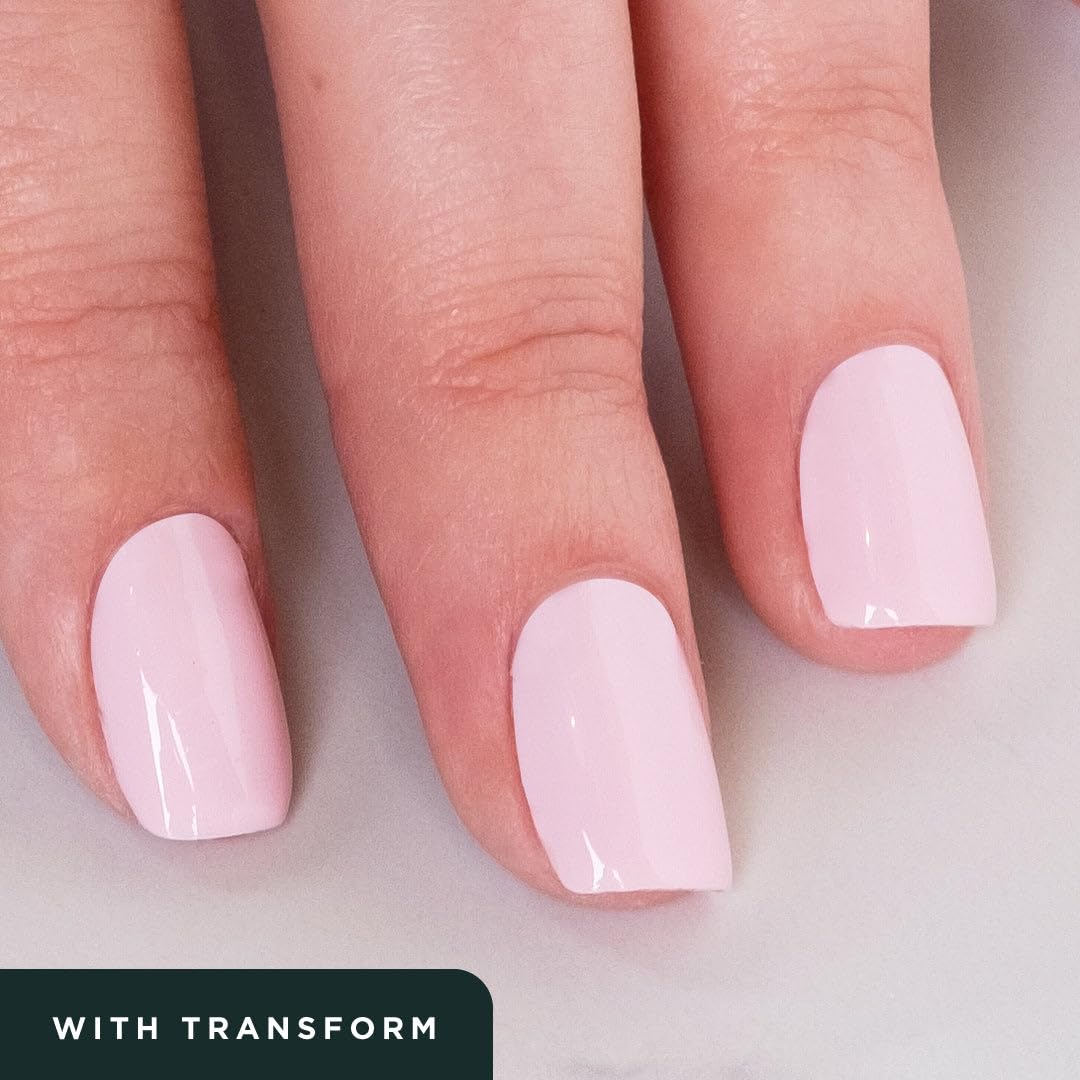 Dazzle Dry final nails look polished with a glassy, even finish.