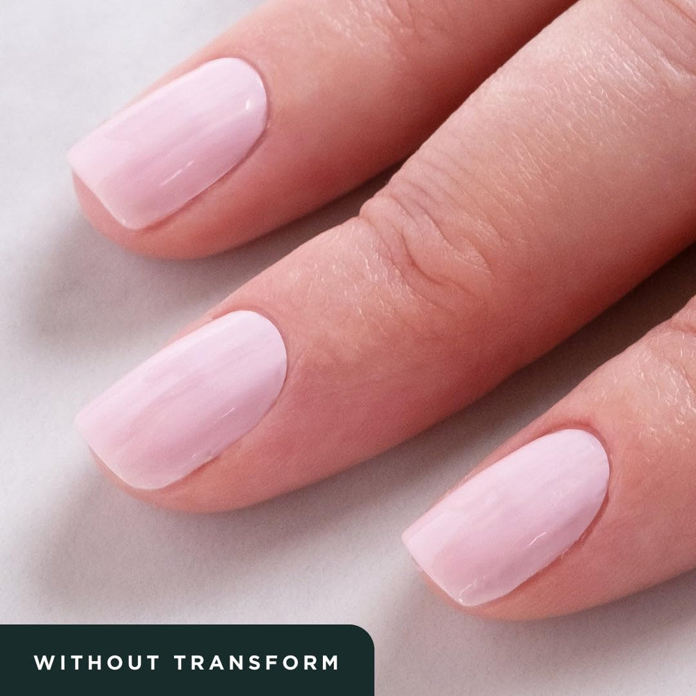Dazzle Dry manicure flat lay with prep, base coats, and ridge filler.