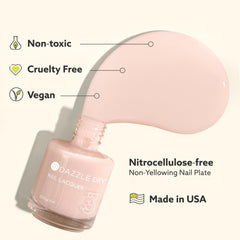 Dazzle Dry Step 3 Endearment close-up showing pale pink frost with refined shimmer.