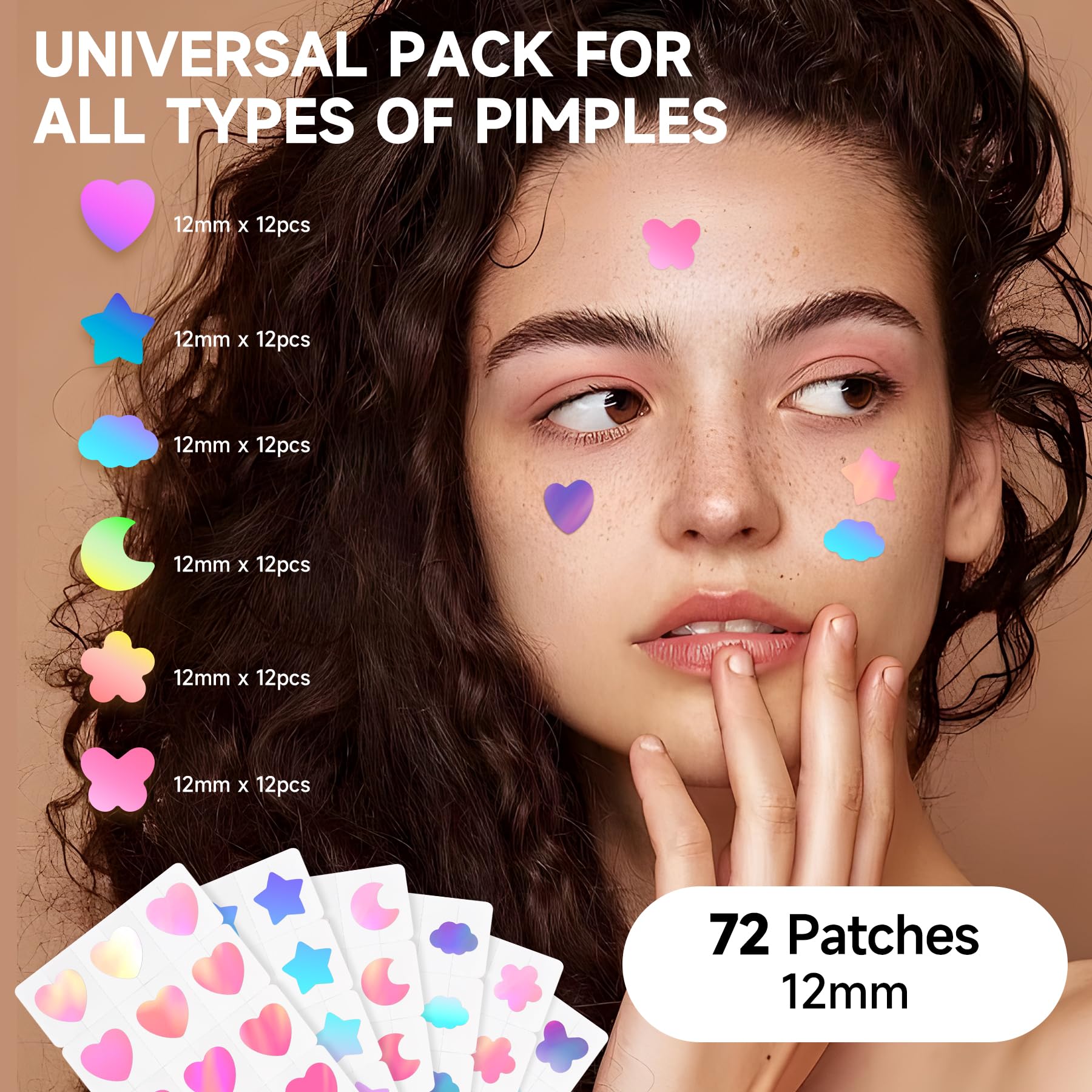 Dazzlook butterfly acne patch iridescent design with salicylic acid for gentle exfoliation.