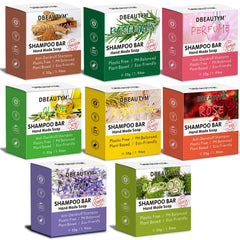 DBEAUTYM 8-pack shampoo bar gift set showcasing eight scents for varied hair care moments.
