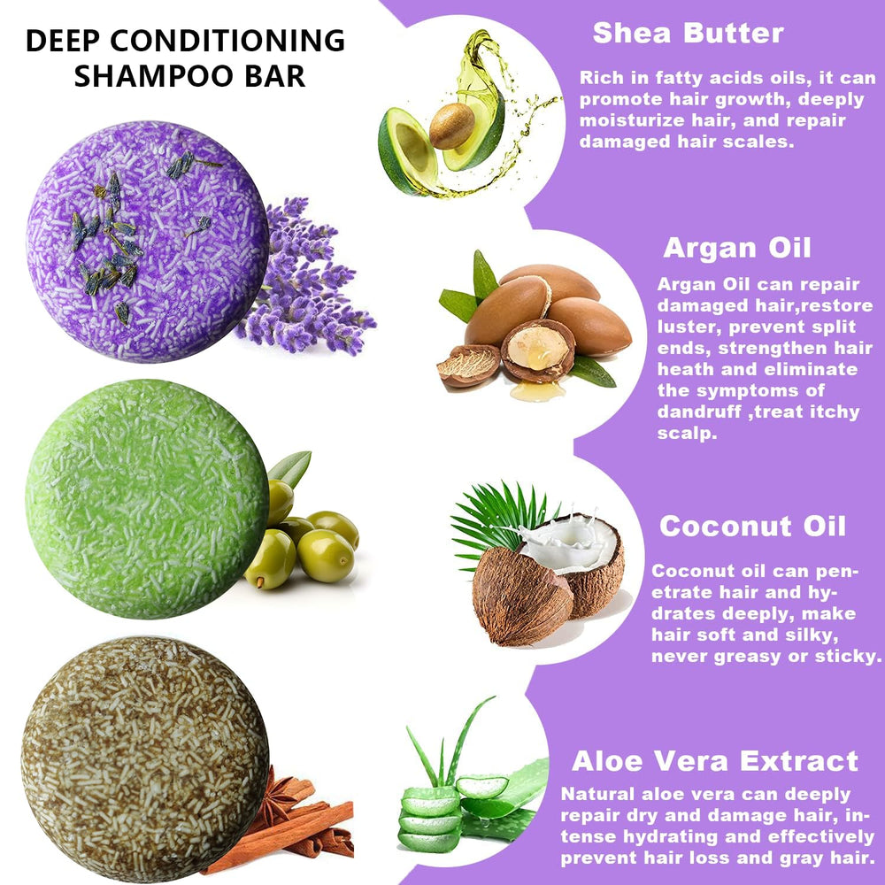 DBEAUTYM shampoo bar variety collection highlighting multiple fragrance options for daily styling.