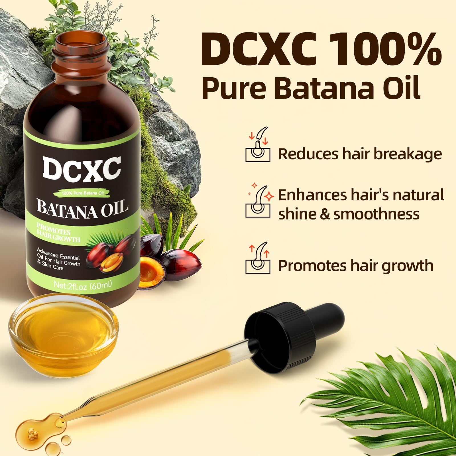 DCXC Batana Oil on scalp during massage highlights deep nourishment for scalp balance