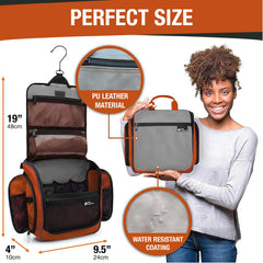 DD D&D Wanderlust bag with 10 compartments keeps cosmetics neatly separated during travel.