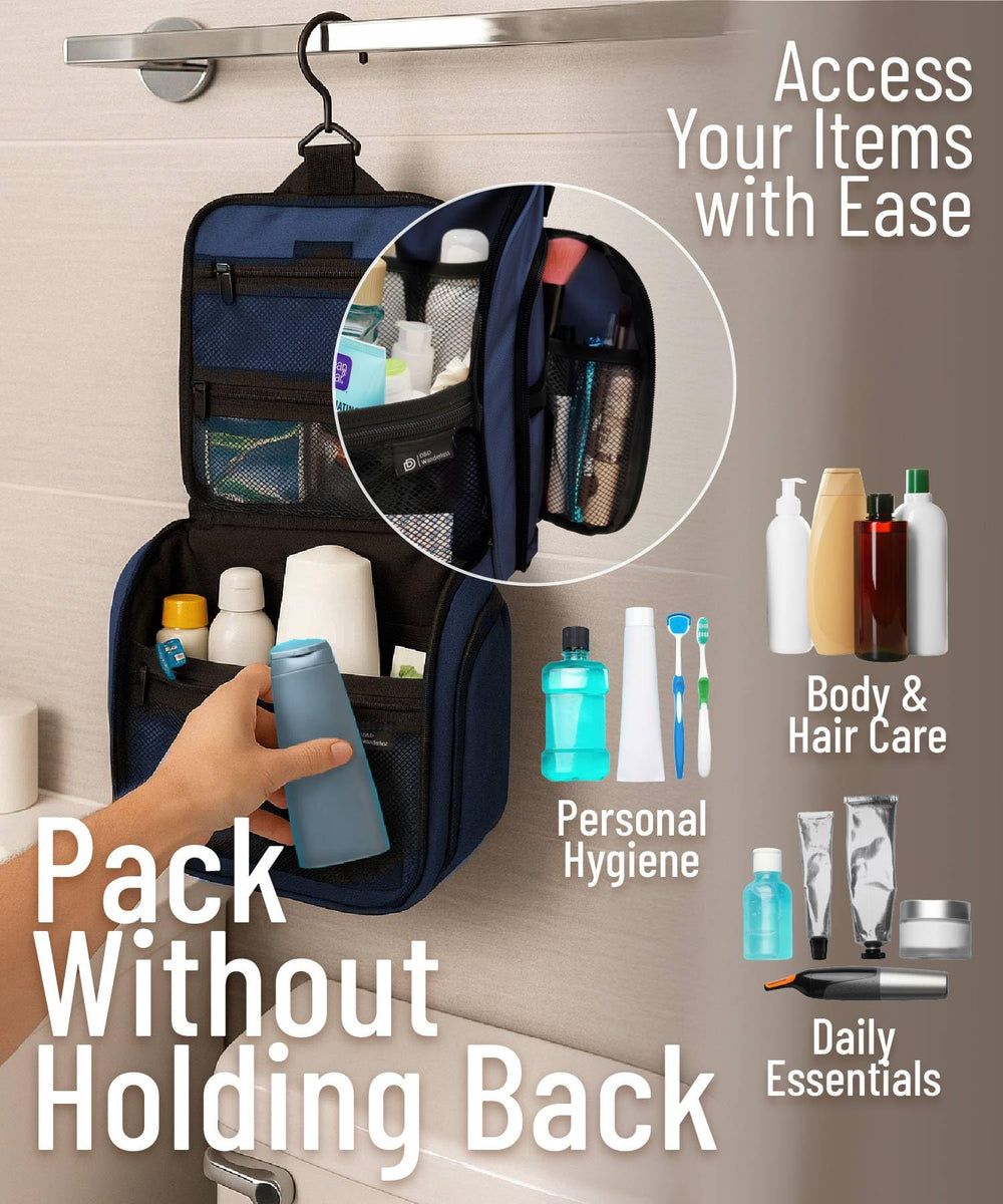 dd-dnd-wanderlust-metal-swivel-hook-in-use bag displayed hanging to keep counters clear