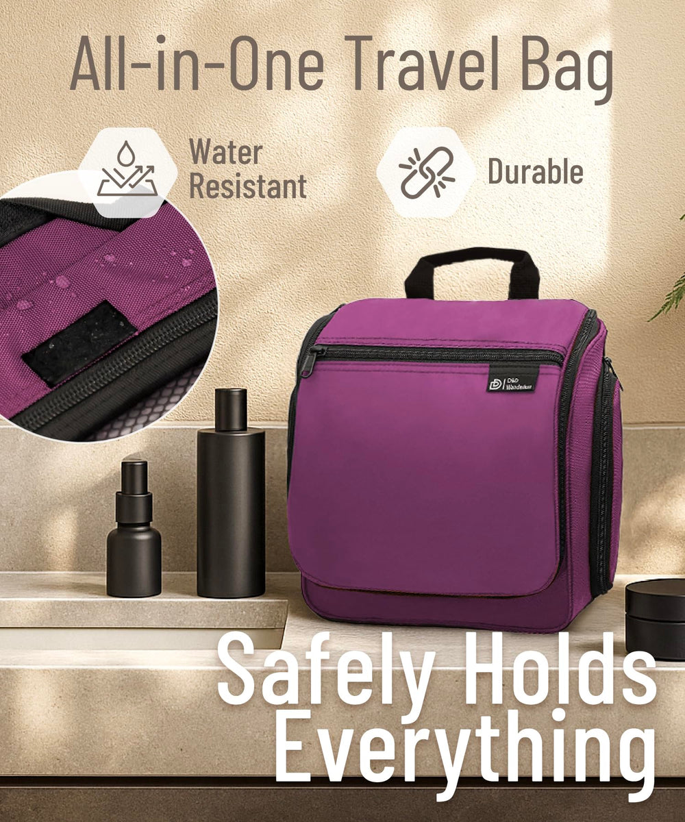 DD D&D Wanderlust features 10 compartments for organized cosmetics and toiletries.